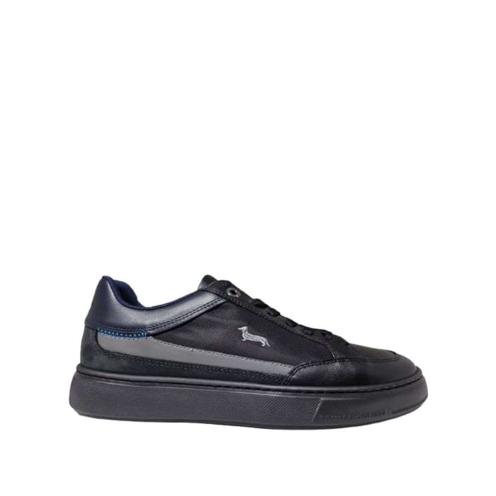 HARMONT AND BLAINE BLACK MEN LEATHER SNEAKERS